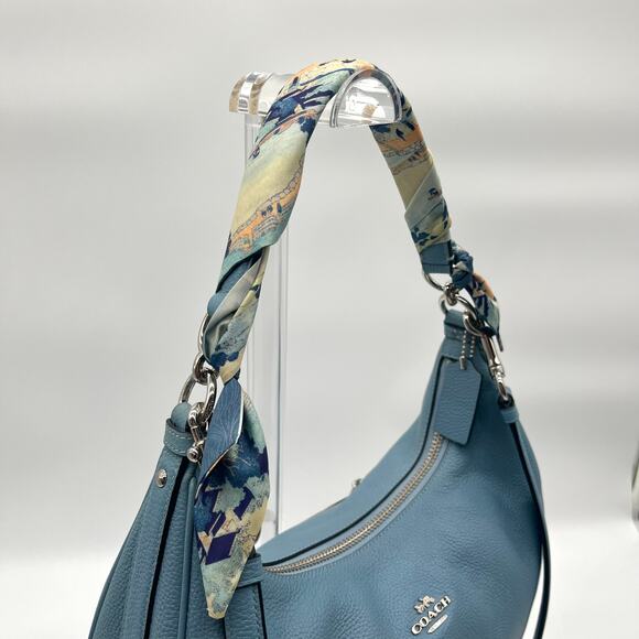 BUNDLE FOR MLS COACH Leather Harley East/West Blue Shoulder Hobo Bag - Picture 3 of 13